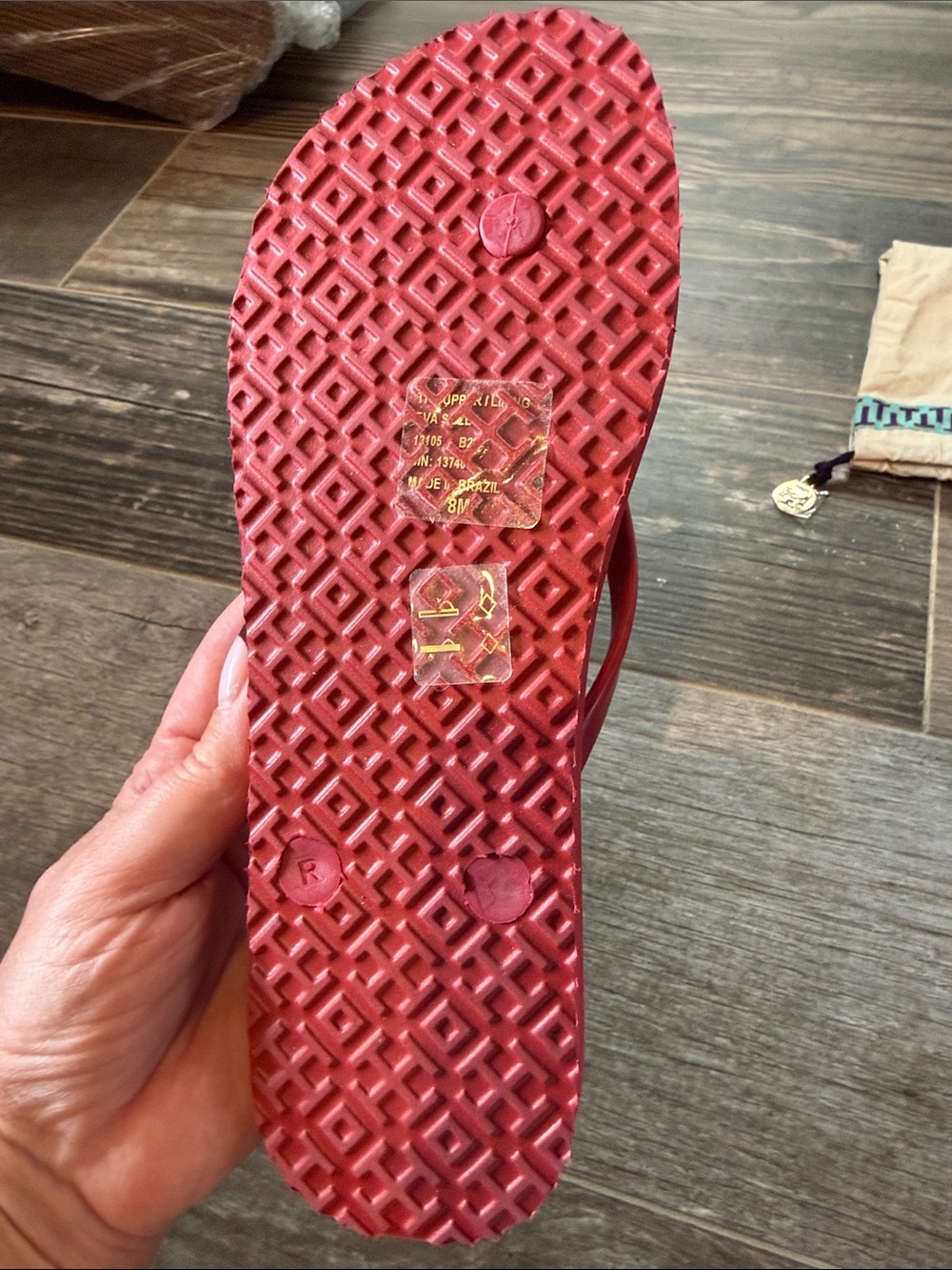 Tory Burch Floral Basket Print Flip Flop Sandals - Picture 6 of 8